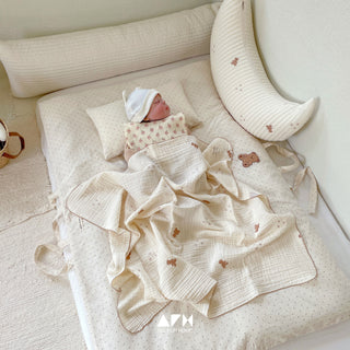 All For Home - Embroidered Gauze Blanket - Starry Dream (2 sizes)