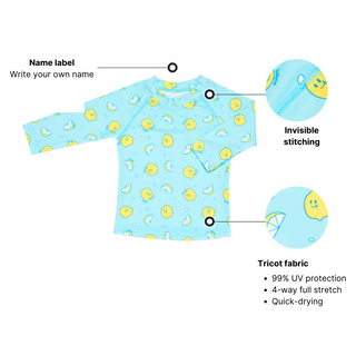 Babyan -  Baby Rashguard & Hat & Diaper Pants 3P Set (Lemoni)