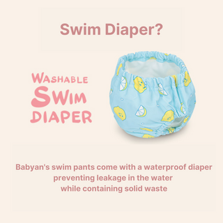 Babyan -  Baby Rashguard & Hat & Diaper Pants 3P Set (Dolpin)