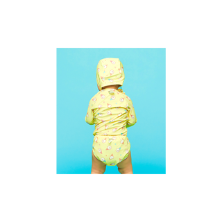 Babyan - Baby Rashguard & Hat & Diaper Pants 3P Set (Creamy)